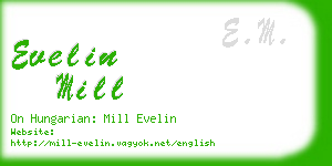 evelin mill business card